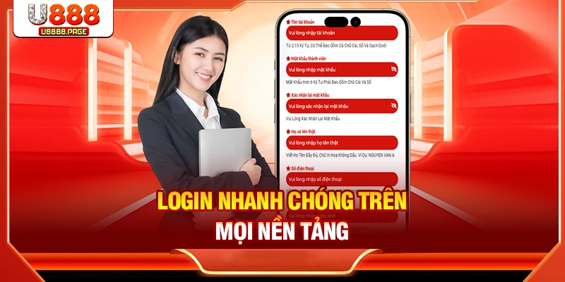 Login nhanh chóng trên mọi nền tảng